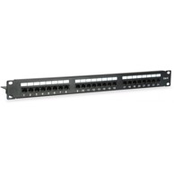 EQUIP Patch panel 24x Cat6 19" UTP 1U Keystone, crni